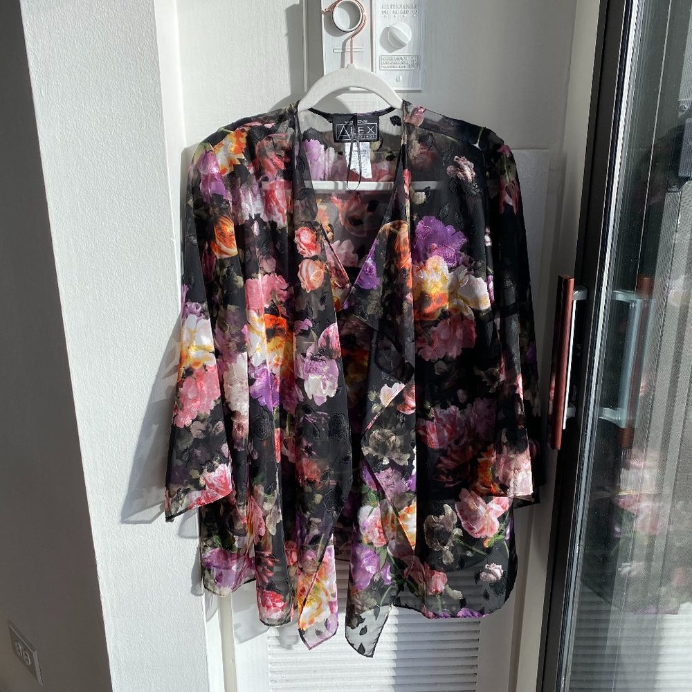 Two Piece Floral Alex Evenings Women's Dress Top